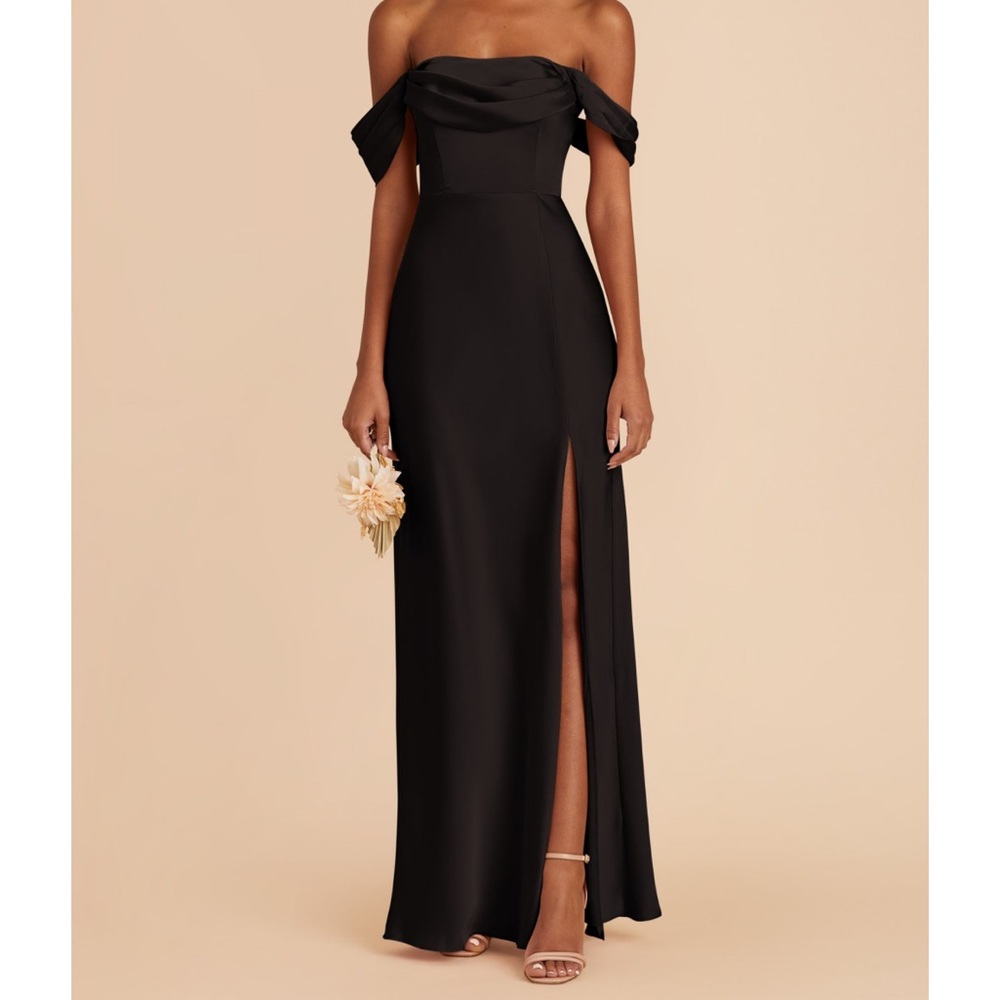 Birdy Grey Black Strapless Gown
